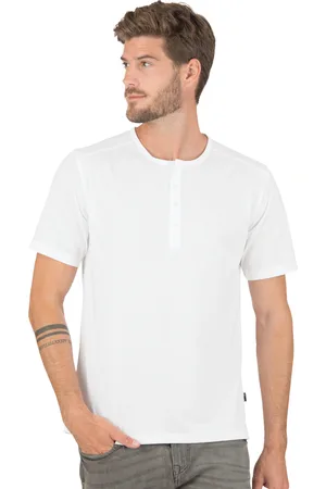 Trigema T-Shirt » T-Shirt mit Knopfleiste DELUXE Baumwolle«, (1 tlg.)