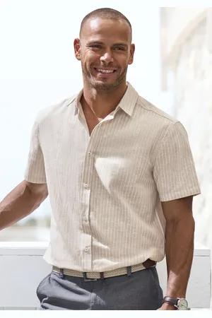 john devin Kurzarmhemd »Regular Fit,«, Streifenhemd aus reiner Baumwolle