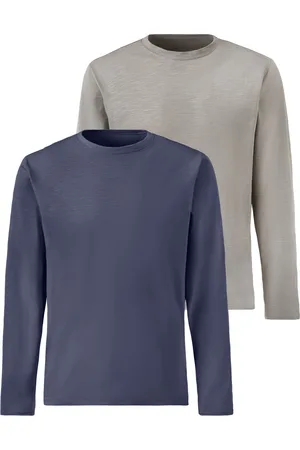 john devin Langarmshirt, (2er-Pack), Longsleeve in hochwertiger slub-yarn Qualität