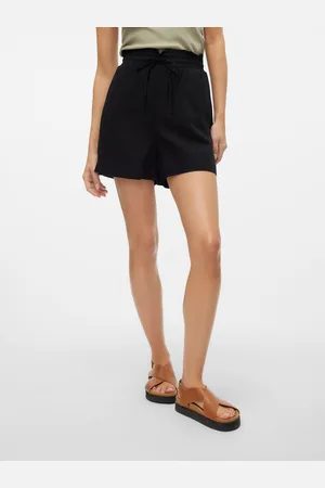 VERO MODA Shorts »VMMYMILO HW PAPERBAG SHORTS WVN GA«, mit Leinen