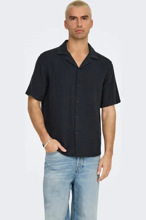 Only & Sons Kurzarmhemd »ONSLATHAM RLXSS RESORT LINEN STRUC 0257«