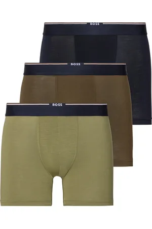 HUGO BOSS Boxer »BoxerBr 3P Natura«, (Packung, 3 St.), mit Logoschriftzug auf dem Bund