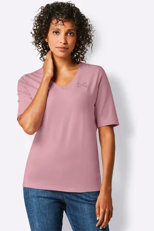 CREATION L PREMIUM V-Shirt »Pima-Baumwoll-Shirt«, (1 tlg.)