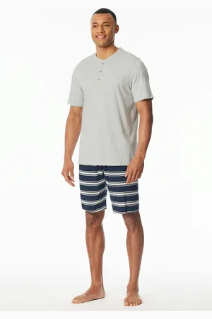 Schiesser Shorty »"Casual Nightwear"«, (2 tlg.), Shirt mit funktionaler Knopfleiste