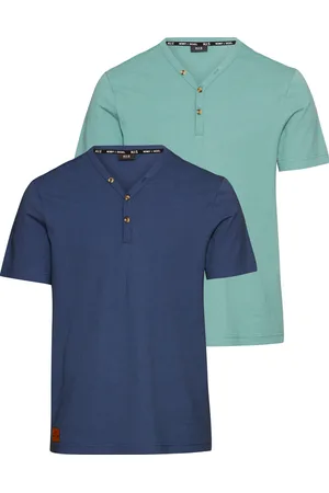 H.I.S Henleyshirt, (2-er Pack), mit Knopfleiste