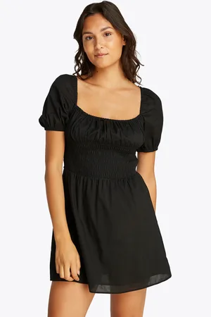 Tommy Hilfiger Babydollkleid »TJW COTTON VOILE MINI DRESS EXT«, in Mini-Länge, mit Raffungen