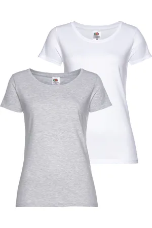Fruit Of The Loom Rundhalsshirt »Lady Fit Premium«, (Packung, 2 tlg., 2er-Pack)