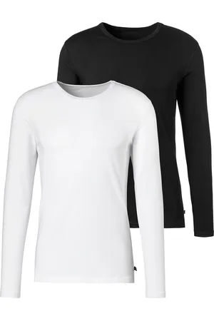 H.I.S Langarmshirt, (Packung, 2er-Pack), Doppelpack Unterziehshirt aus Baumwoll-Mix