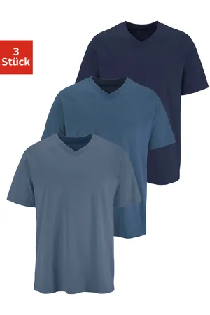 H.I.S T-Shirt, (Packung, 3 tlg.), mit V-Ausschnitt aus Baumwolle, Unterhemd, T-Shirt