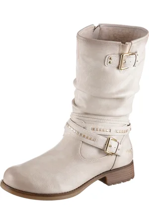 Mustang Winterstiefel, Stiefelette, Winterboots mit Zierschnallen am slouchy Schaft