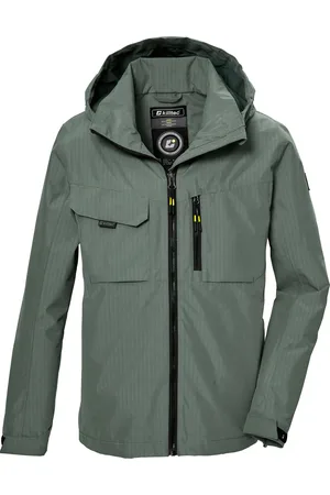 Killtec Funktionsjacke »KOS 140 BYS JCKT«, Wasserdichte Jacke mit verstellbarer Kapuze, PFAS-frei imprägniert