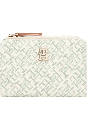 Tommy Hilfiger Geldbörse »TH MONOPLAY LEATHER MED 7 WALLET«, Damen Geldbeutel, Portemonnaie mit Allover-Logodruck