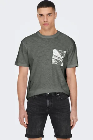 Only & Sons Rundhalsshirt »ONSPERRY LIFE REG LEAF POCKETTEE«