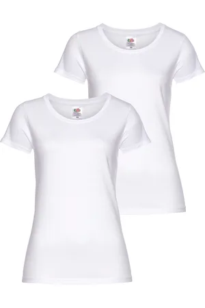 Fruit Of The Loom Rundhalsshirt »Lady Fit Premium«, (Packung, 2 tlg., 2er-Pack)
