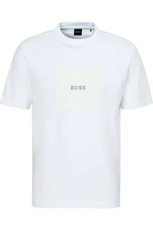 HUGO BOSS T-Shirt »Tee Logo Rib«, mit großem Aufdruck