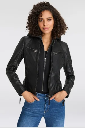 Mauritius Lederjacke »NOLA«, mit Kapuze, Two-in-One Style - mit abnehmbarer Jersey-Kapuze
