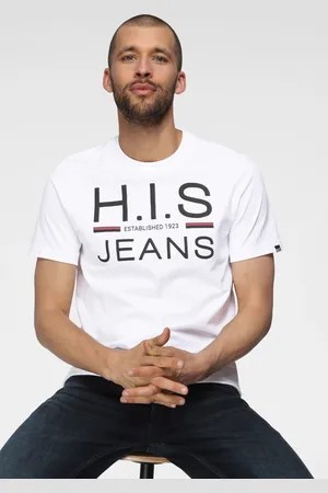 H.I.S Rundhalsshirt, (Packung, 2er-Pack), schmal geschnitten, bedrucktes Design, Rundhals, aus Baumwolle