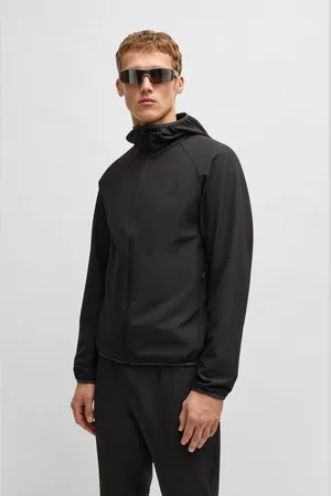 HUGO BOSS Funktionsjacke »L_Commuter«, mit Kapuze, mit gummiertem Markenlabel