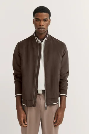 Bugatti Blouson, ohne Kapuze, aus wasserabweisendem Velourleder