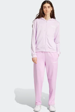 adidas Trainingsanzug »W LINEAR TS«, (2 tlg.), Trainingsjacke mit Kapuze, Tracksuit