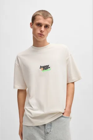 Hugo Blue T-Shirt »Nerperi«, mit buntem Logoschriftzug