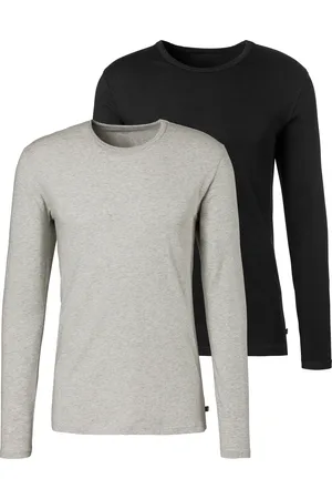 H.I.S Langarmshirt, (Packung, 2er-Pack), Doppelpack Unterziehshirt aus Baumwoll-Mix