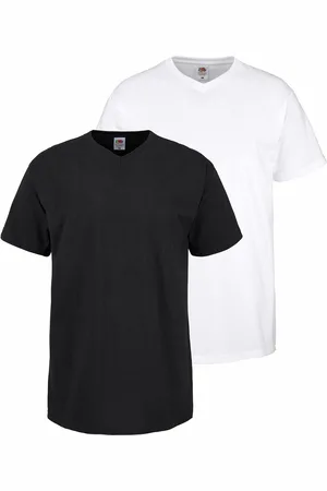 Fruit Of The Loom T-Shirt, (Packung, 2 tlg.), mit V-Ausschnitt