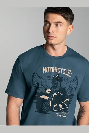 Trigema T-Shirt » T-Shirt mit großem Motorrad-Printmotiv«, (1 tlg.)