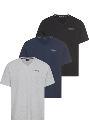 H.I.S V-Shirt, (3-er Pack), Kurzarm, Slim Fit, aus Baumwolle