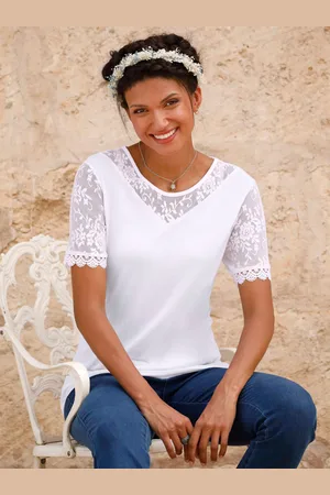 Classic Basics Spitzenshirt »Rundhals-Shirt«, (1 tlg.)