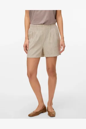 VERO MODA Shorts »VMJESMILO HW SHORTS WVN GA NOOS«, mit Leinen
