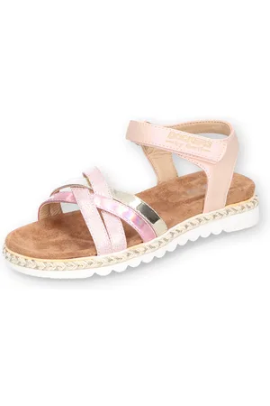 Dockers Sandale, Plateausandale, Klettschuh, Glitzersandale mit Flecht-Details