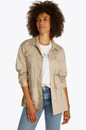 Tommy Hilfiger Outdoorjacke »GOLD BUTTON UTILITY JACKET«, mit goldfarbenem Knopf