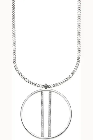 Daniel Hechter Kette mit Anhänger »Schmuck Geschenk Edelstahl Halskette Kreis Rund Stäbchen«, mit Topas
