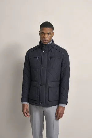 Bugatti Langjacke, ohne Kapuze, im Rautenstepp