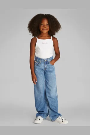 Calvin Klein Weite Jeans »WIDE LEG RELAXED LW SOFT BLUE«, in blauer Waschung