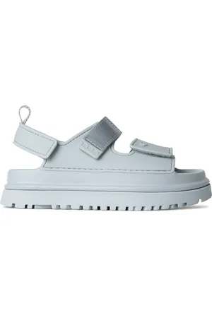UGG Badesandale »K GOLDENGLOW«, Sommerschuh, Poolslides, Plateauabsatz, mit Klettverschluss