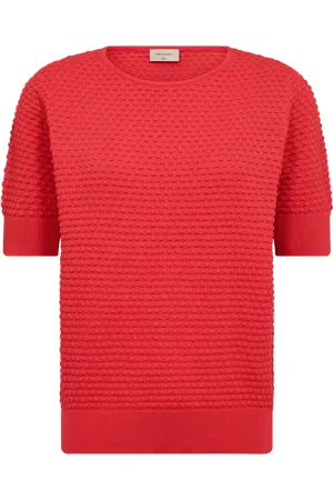 Freequent Kurzarmpullover »FQDODO-PU-DOTTIE-SS«, mit schöner Struktur