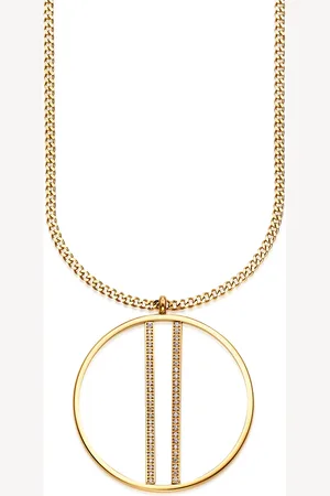 Daniel Hechter Kette mit Anhänger »Schmuck Geschenk Edelstahl Halskette Kreis Rund Stäbchen«, mit Topas