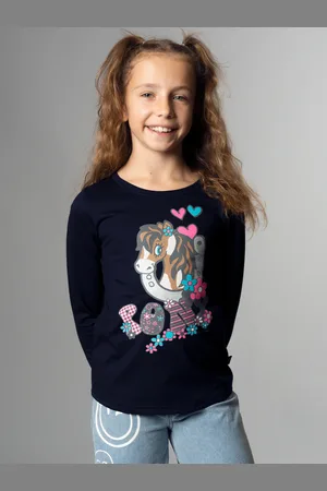 Trigema Longsleeve » Langarmshirt mit süßem Pony-Print«, (1 tlg.)