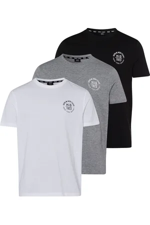 H.I.S T-Shirt, (Packung, 3 tlg., 3er-Pack), schmal geschnitten, bedrucktes Design, aus 100% Baumwolle