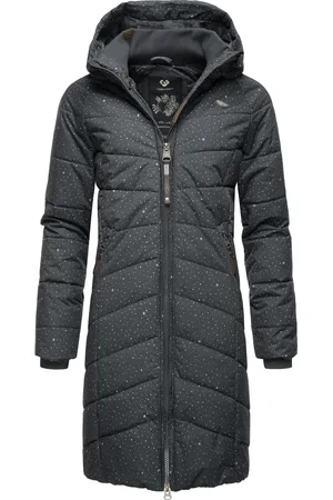 Ragwear Steppmantel »Steppmantel Dizzie Coat Print«, stylischer, gesteppter Winterparka mit Kapuze