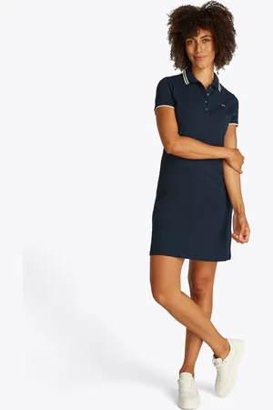 Tommy Hilfiger Polokleid »SPORTY FEMININE REG POLO DRESS«, mit Kontrast-Streifen, Logostickerei