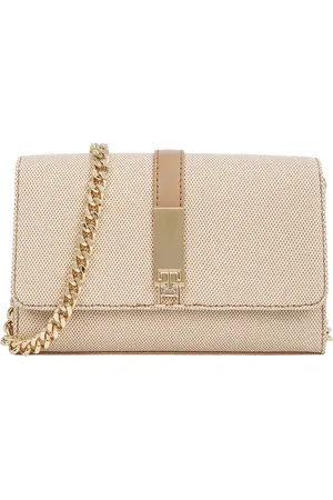 Tommy Hilfiger Umhängetasche »TH HERITAGE MINI CROSSVER CANVAS«, Abendtasche, Minibag mit edlem Ketten-Henkel