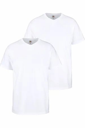 Fruit Of The Loom T-Shirt, (Packung, 2 tlg.), mit V-Ausschnitt