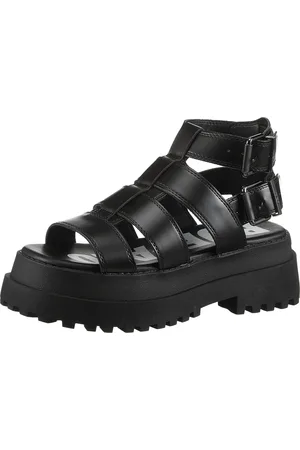 Buffalo Sandalette »PLUTO GLD«, Plateausandale, Festival-Sandale mit verstellbaren Schnallen