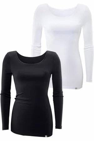 Bench Langarmshirt »aus feiner Rippware«, (2er-Pack), aus weicher Baumwoll-Qualität
