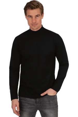 Trigema Longsleeve » Langarm Shirt mit Stehkragen«, (1 tlg.)