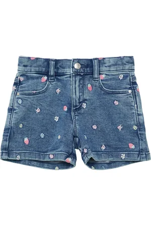 QS by s.Oliver Jeansshorts, mit All-over-Stickerei