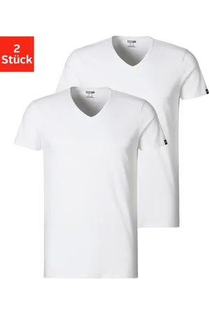 PUMA T-Shirt » BASIC 2P V-NECK TEE«, (2er Pack), mit Markenlabel